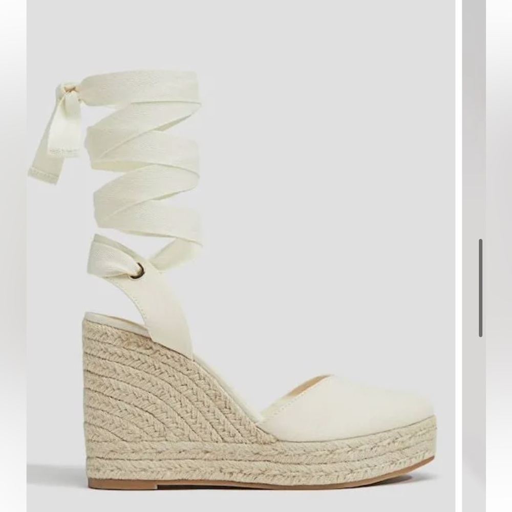 Stradivarius Jute Wedges With Ties